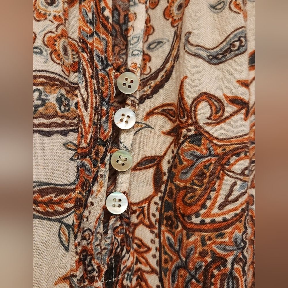Zara Womes Paisley Print Maxi Dress Size XS Boho! Festival! - Picture 3 of 8